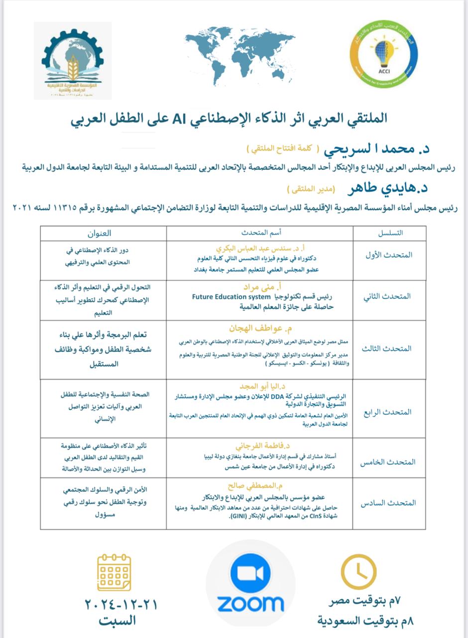 يختتم المجلس العربى للإبداع والإبتكار يختتم أعماله لعام 2024 بملتقى الذكاء الاصطناعي 46 1